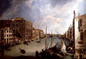 (Giovanni Antonio Canal) Canaletto - The Grand Canal from the Campo San Vio, Venice