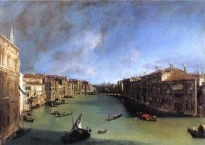 (Giovanni Antonio Canal) Canaletto - Grand Canal: Looking Northeast from the Palazzo Balbi to the Rialto Bridge