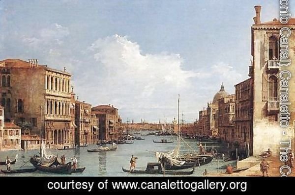 (Giovanni Antonio Canal) Canaletto - The Grand Canal From Campo S  Vio Towards The Bacino