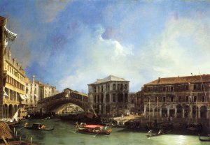 Grand Canel: the Rialto Bridge from the North