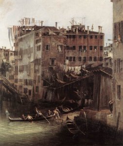 The Grand Canal with the Rialto Bridge in the Background (detail) 2