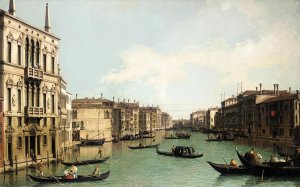 The Grand Canal with the Rialto Bridge in the Background (detail) 2