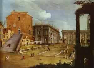 Capriccio Ofolonade And The Courtyard Of A Palace 1765