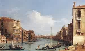 The Grand Canal From Campo S Vio Toward The Bacino 1729-34