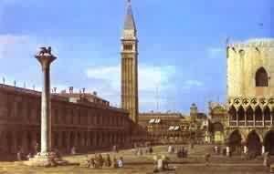 Venice The Piazzzetta Towards The Torre Delorologio 1743