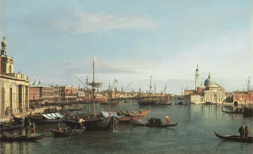 The Bacino di San Marco, looking east from the mouth of the Giudecca, the Dogana and the Riva degli Schiavone to the left and San Giorgio Maggiore