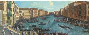 The Doge's Palace and the Piazzetta di San Marco, Venice, with the entrance to the Grand Canal and Santa Maria della Salute