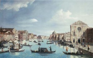 The entrance to the Grand Canal, Venice, looking East