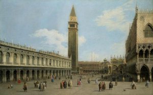 Venice, A View Of The Piazzetta Looking North