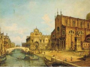 The Rio dei Mendicanti, Venice, with the Scuola di S. Marco and SS. Giovanni e Paolo, Venice