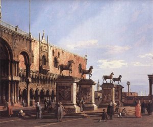 Capriccio  The Horses of San Marco in the Piazzetta 1743