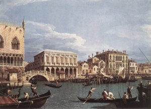 The Molo With The Library And The Entrance To The Grand Canal