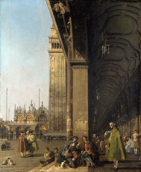 Venice- Piazza di San Marco and the Colonnade of the Procuratie Nuove, c.1756