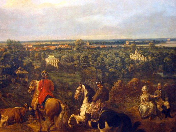 view on Lazienki in Warsaw